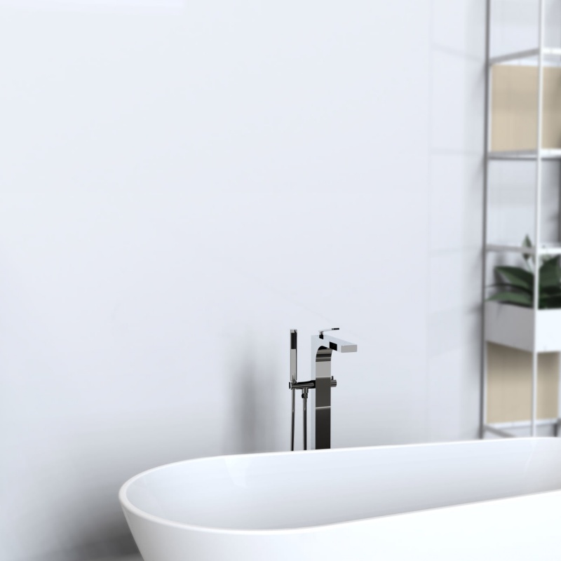 New Arrive Black Painting Floor Mounted Bath Faucet