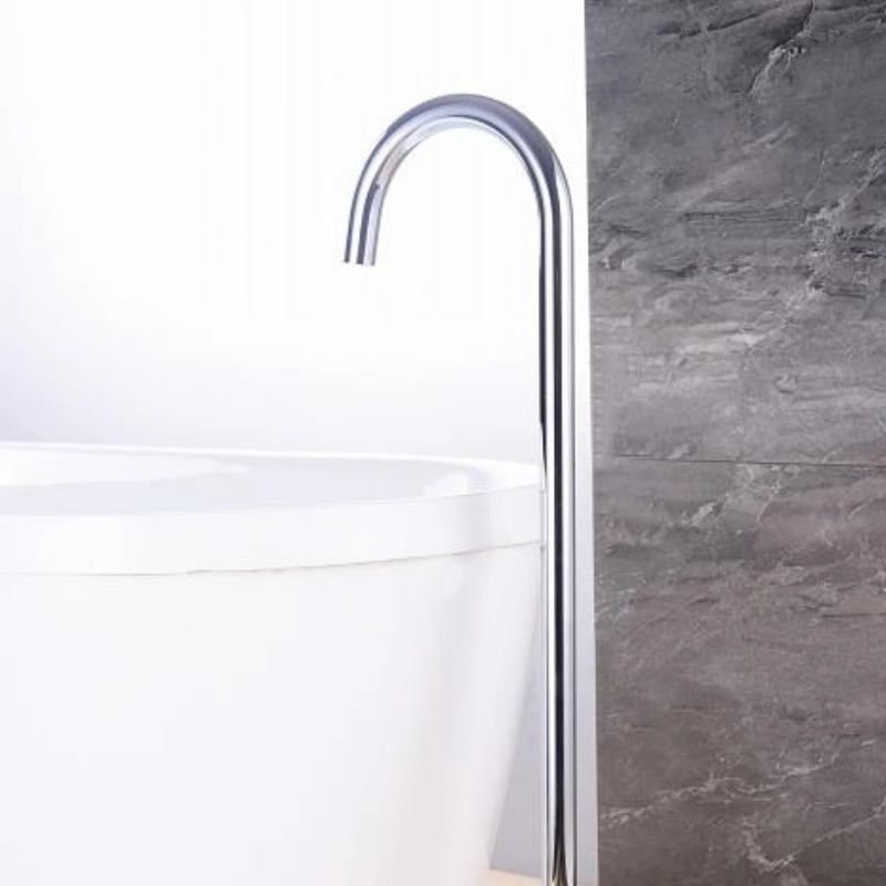 Factory Price 10% off Brass Floor Standing Bathtub Faucet Bath Shower Set