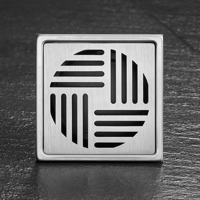 4 Inch Square Shower Floor Drain with Flange