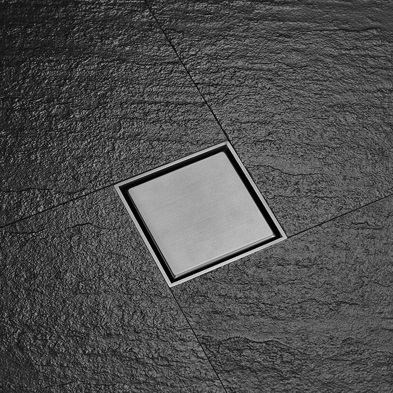 Square Shower Floor Drain with Removable Cover
