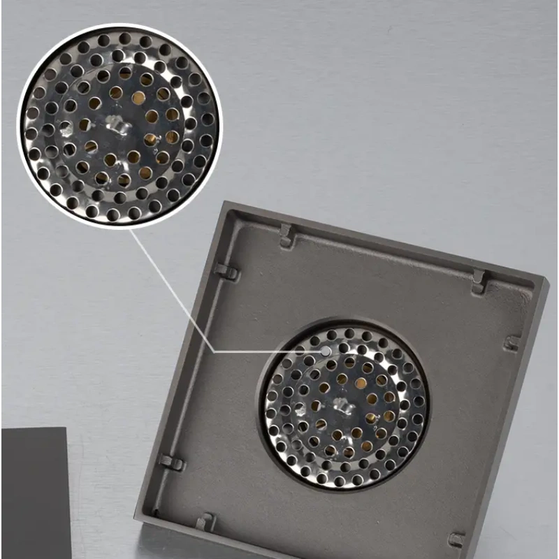 Custom Rectangle Square Stainless Steel Shower Linear Tile Insert Long Bathroom 304 Anti Odor Floor Drain