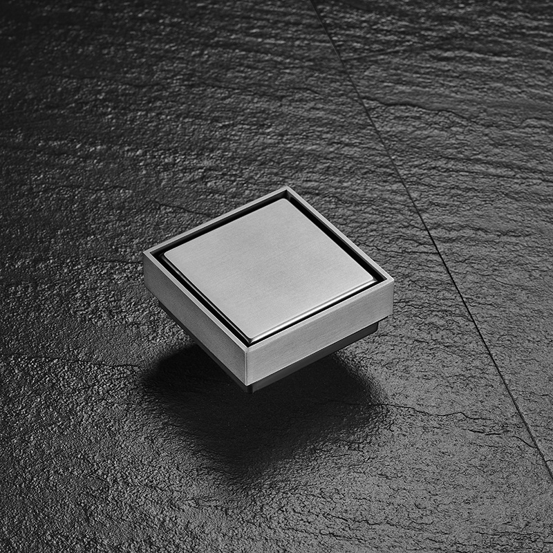 Gun Black Gray Concealed Bathroom Shower Floor Drain