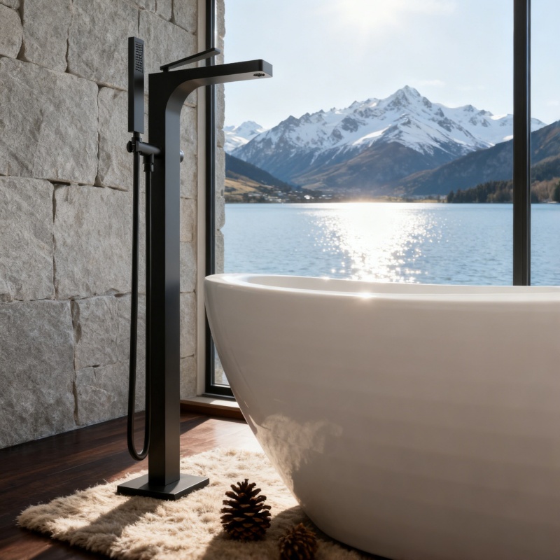 Bathrooms Floor Mounted Bathtub Mixer, Freestanding Bathtub Faucet