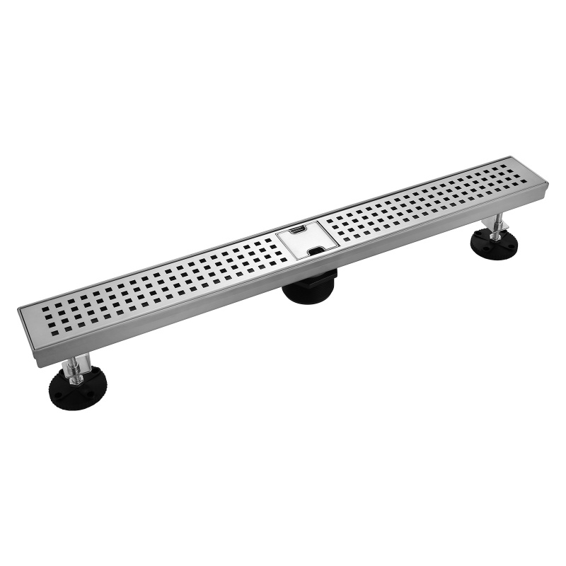 Bathroom Shower Floor Drain with Removable Tile Insert Grate Cover