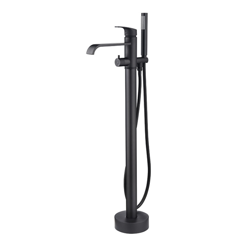 Brass Square Chrome Plated Bathtub Faucet Shower Set