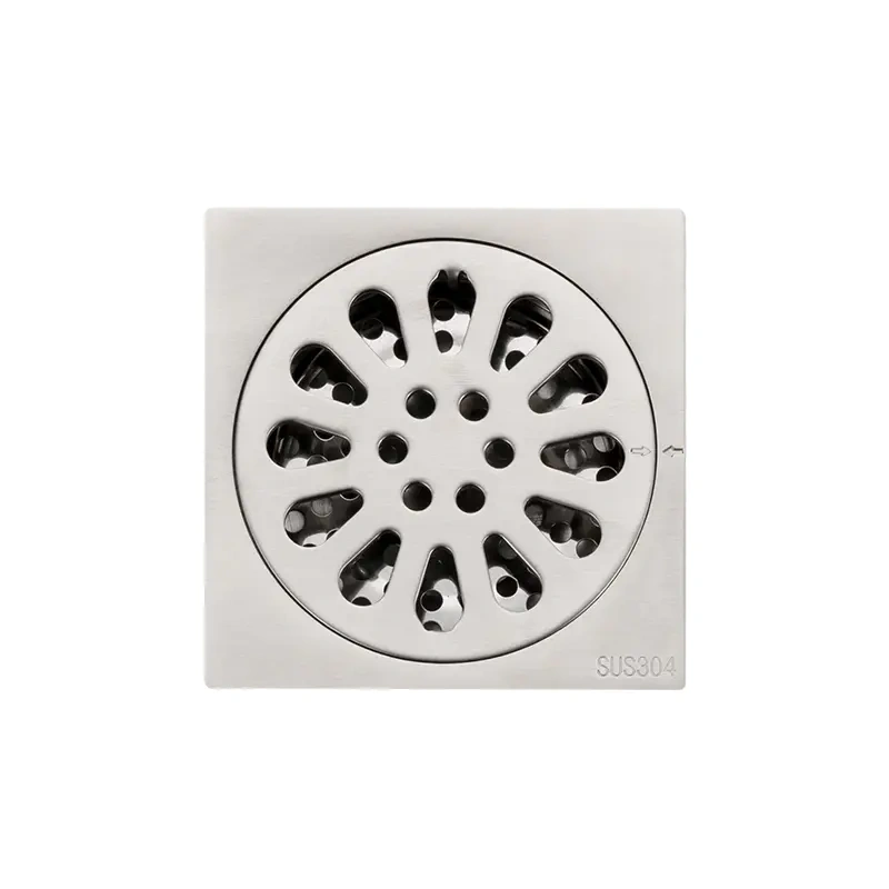 Stainless Steel Shower Wc Floor Drain Brushed Bathroom Drainer