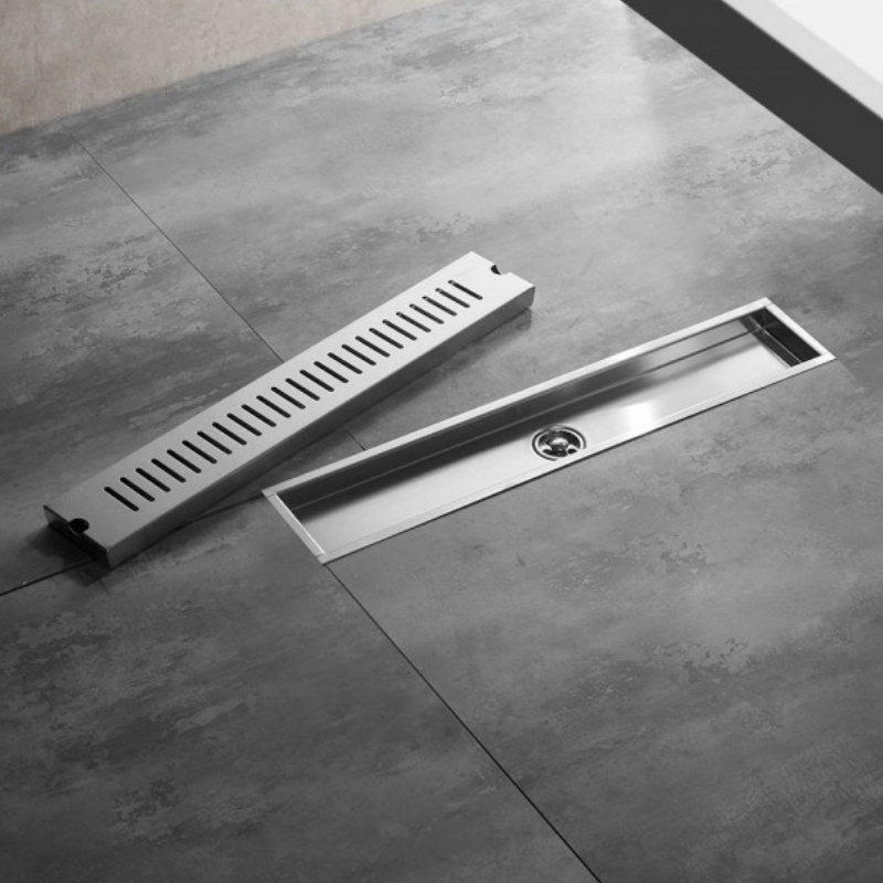 Universal Brass Drain with Adjustable Height for Tile and Stone Flooring