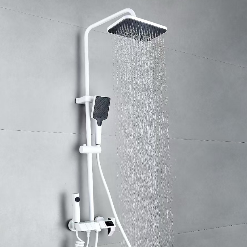 Premium Gun Grey Wall-Mounted Stainless Steel Rain Shower Head