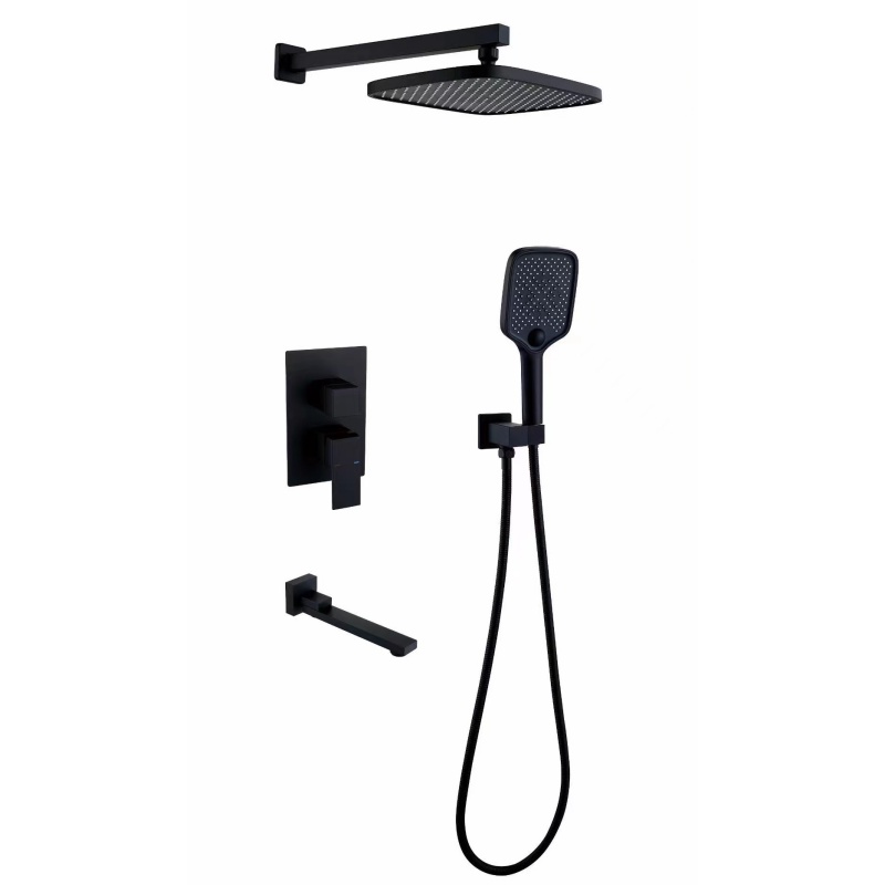 Watermark Sanitary Ware Matte Black Twin Shower Sets