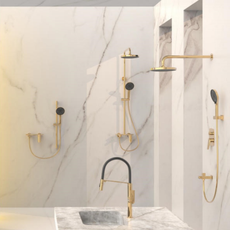 Elegant Rainfall Shower System with Advanced Thermostatic Faucet Set