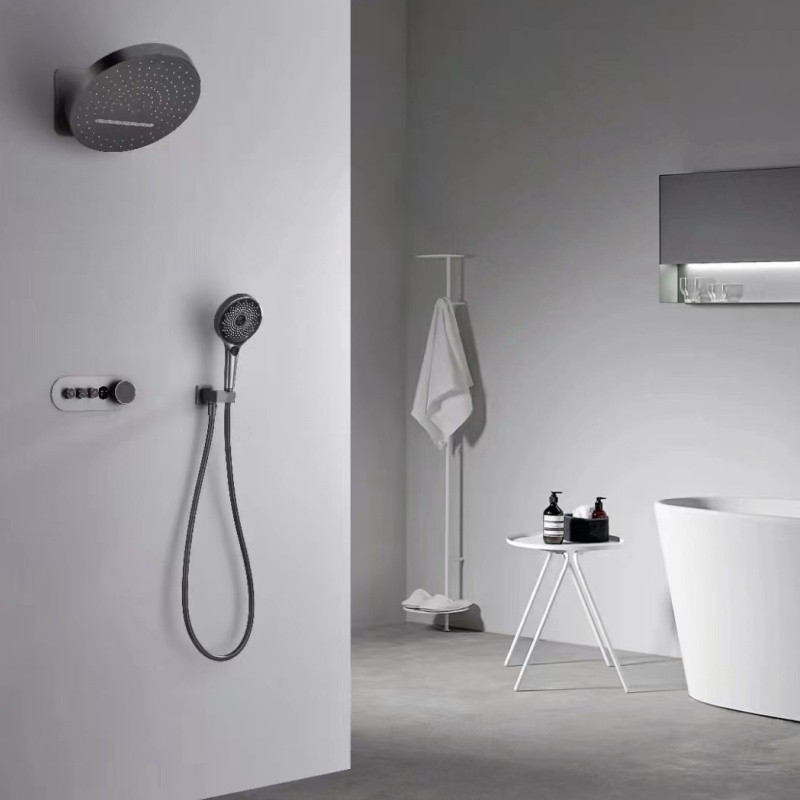 Hotel Bath Tap High Pressure Round Shape Shower Set