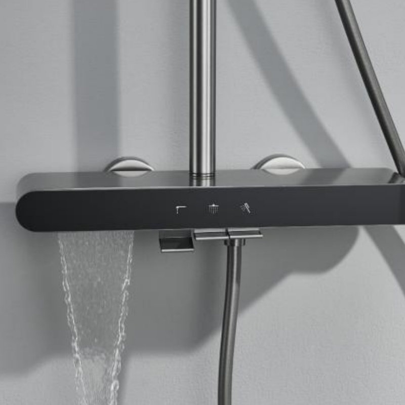 High Quality Freestanding Stand Rain Waterfall Rainfall Outdoor Faucet Mixer Shower Panel