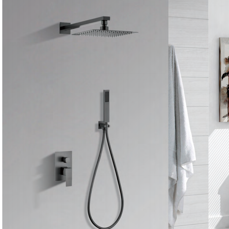 Hotel Bath Tap High Pressure Round Shape Shower Set