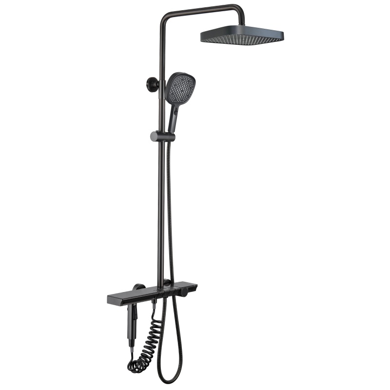 Elegant Rainfall Shower System with Advanced Thermostatic Faucet Set