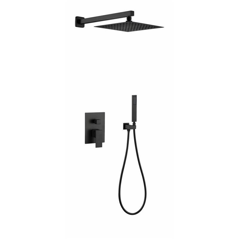 Watermark Certificate Matte Black Twin Shower