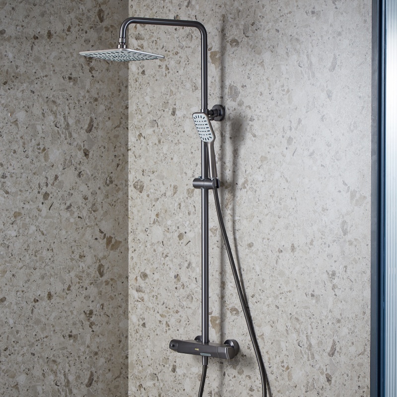 Luxurious Wall Mounted Rainfall Shower Faucet System Set