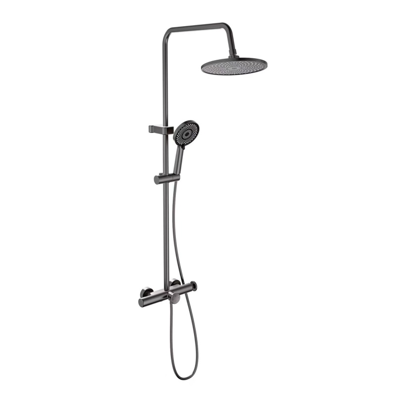 Premium Gun Grey Wall-Mounted Stainless Steel Rain Shower Head