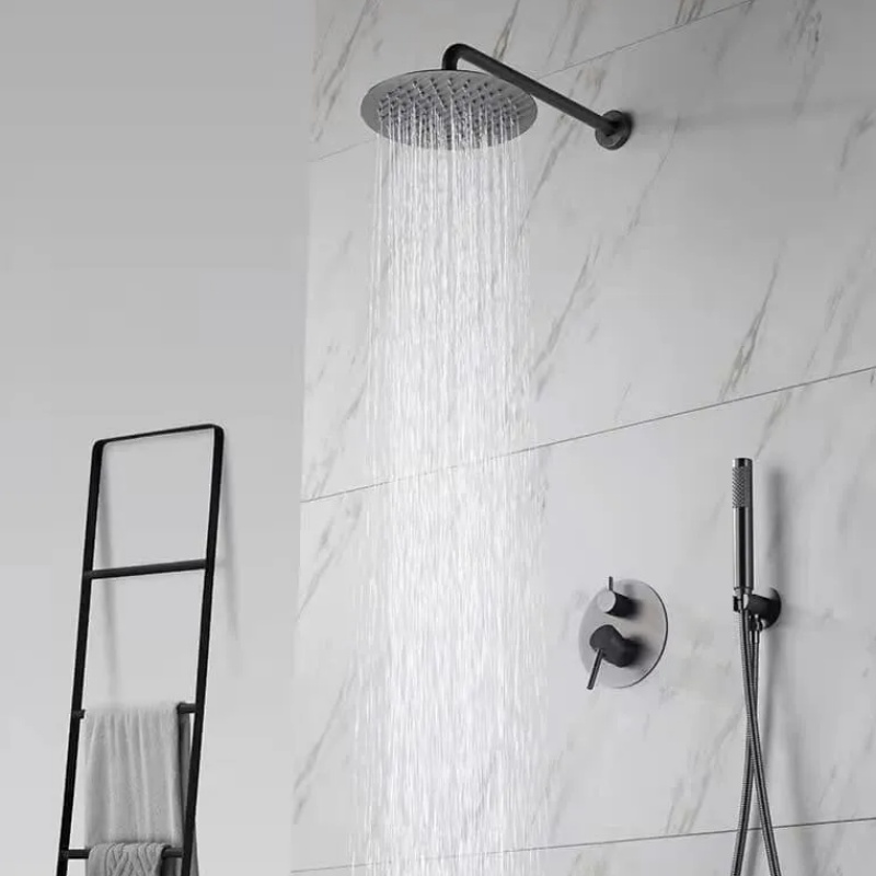 Premium Brass Thermostatic Embedded Shower with Waterfall Spray