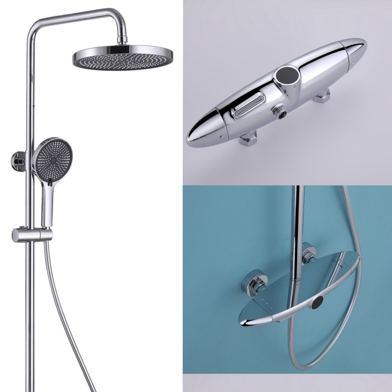 Stylish Copper Black Shower System for a SPA-Like Experience