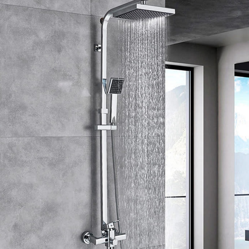 Stylish Exposed Wall-Mount Shower Set with Multi-Function Features