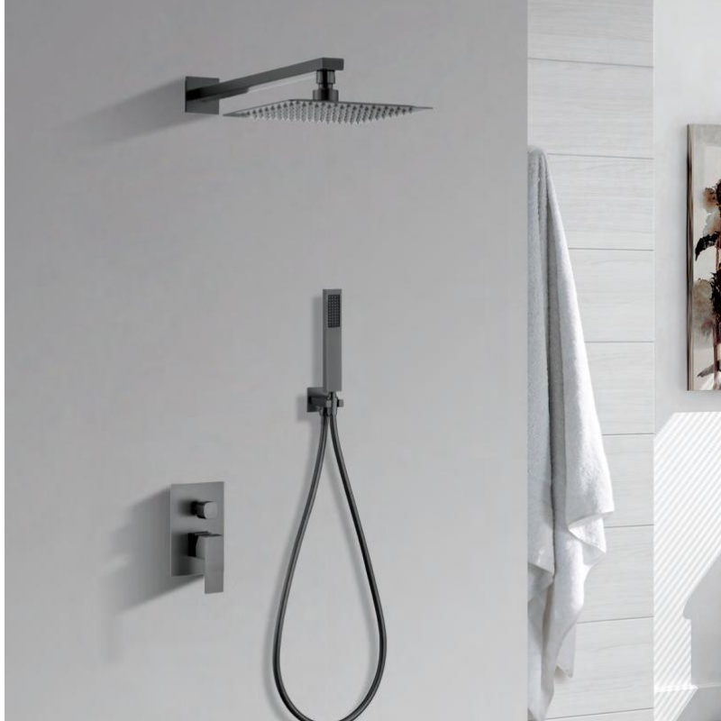 Wall Mounted Rain Concealed 3 Function Shower Set Brass Material Hot Cold Bathroom Accessories Luxury Set Shower System