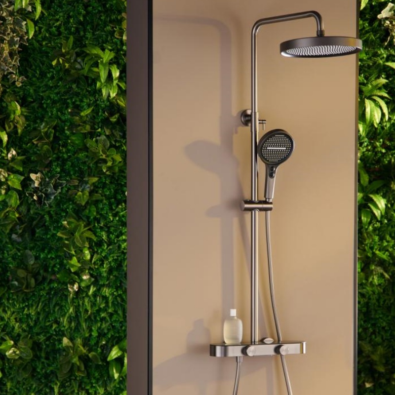 High Quality Freestanding Stand Rain Waterfall Rainfall Outdoor Faucet Mixer Shower Panel