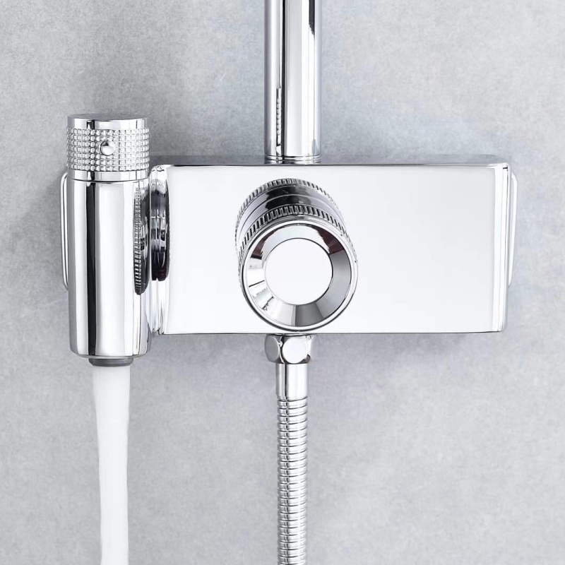 Premium Wall Mount Rain Shower Set with Handheld Faucet
