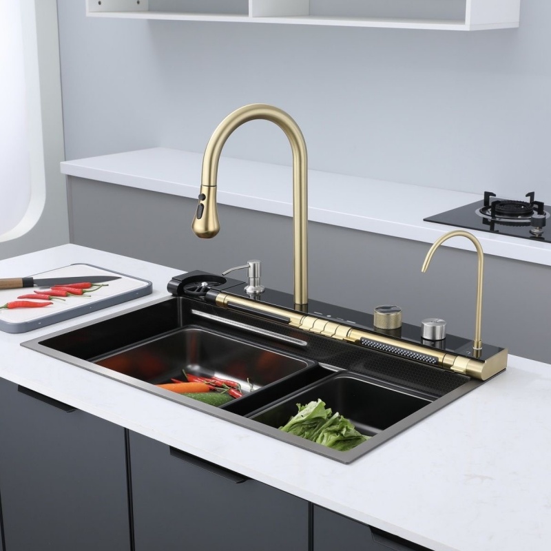 Contemporary Square Kitchen Sink Handmade Stainless Steel Single Bowl Undermount Sink Custom Dimensions Available