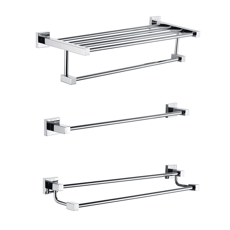 Simple Design Wall Mounted Modern Zinc Alloy Bathroom Hardware Accessories Set