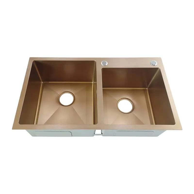 OEM Square Stainless Steel Kitchen Sink Single Bowl Handmade Custom Size Factory Suppliers