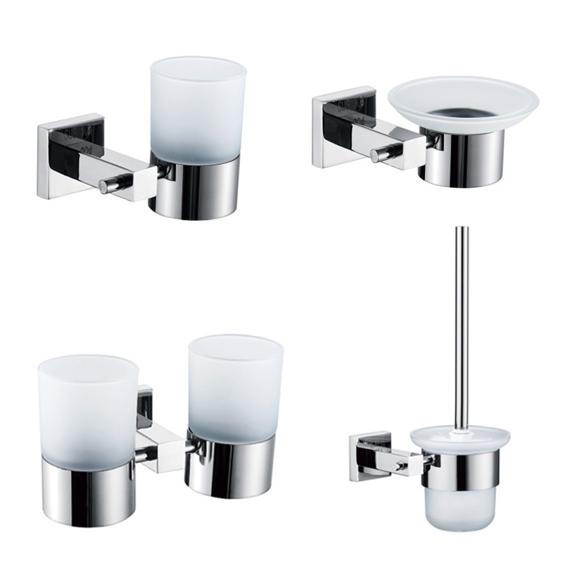 10 Pieces Simple Brushed Nickel Wall Mounted Bathroom Accessories Set