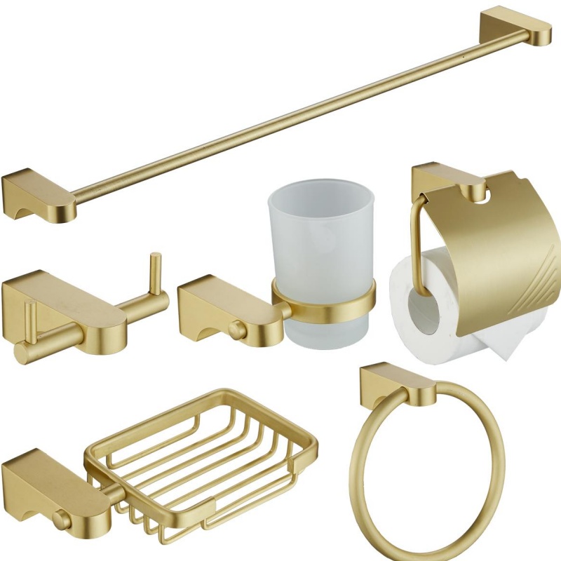 Simple Design Zinc Alloy Wall Mount Chrome Bathroom Hardware Accessories Set
