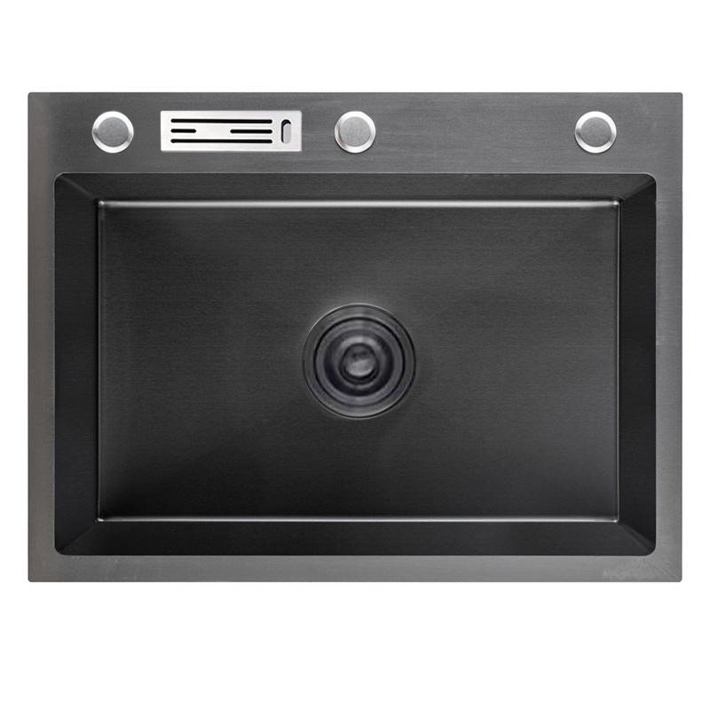 Commercial Grade Kitchen Sink Stainless Steel Square Handmade Basin Custom Size Deep Bowl Heavy Duty Kitchen Sink Factory