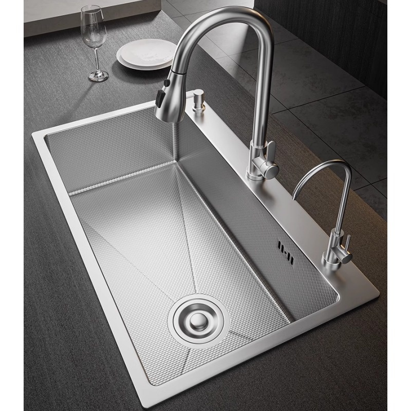 Custom Size Square Kitchen Sink Stainless Steel Single Bowl Undermount Handmade OEM Factory Supply