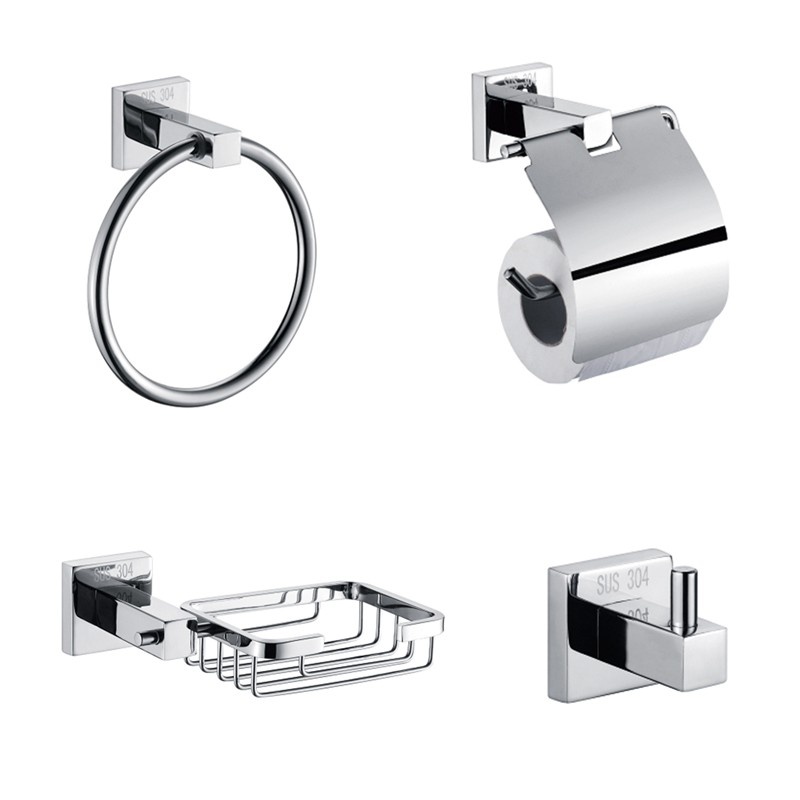 Bathroom Fittings Design Sanitary Zinc Alloy Chrome Bathroom Accessories Set