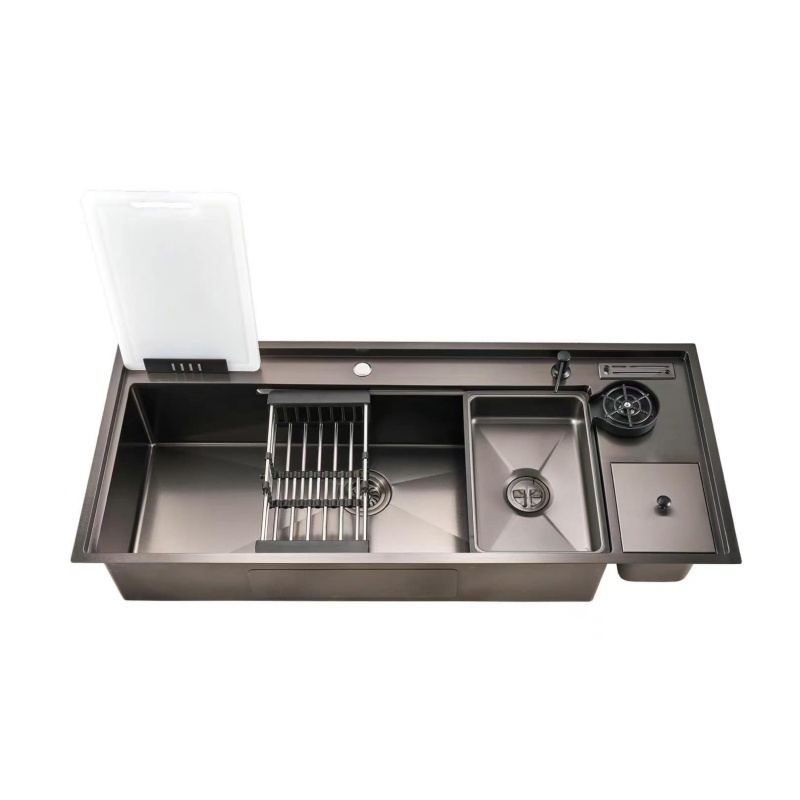 Premium 316 Stainless Steel Square Kitchen Sink Handmade Single Bowl Undermount Custom Commercial Sink