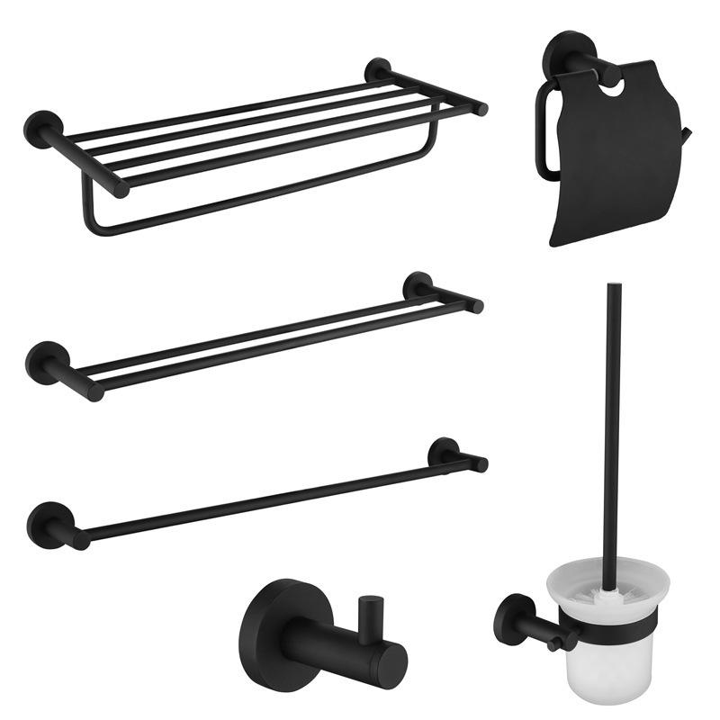 Simple Design Zinc Alloy Wall Mount Chrome Bathroom Hardware Accessories Set