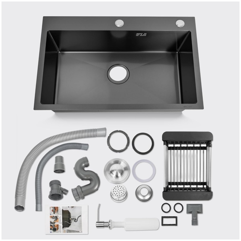 304 316 Stainless Steel Square Kitchen Sink Single Bowl Undermount Handmade Commercial Custom Sink