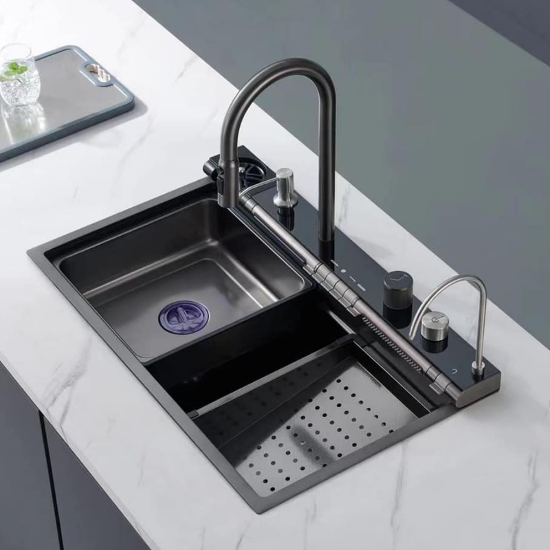 Custom Square Stainless Steel Kitchen Sink Handmade Single Bowl Deep Basin SUS304 SUS316 Undermount Sink