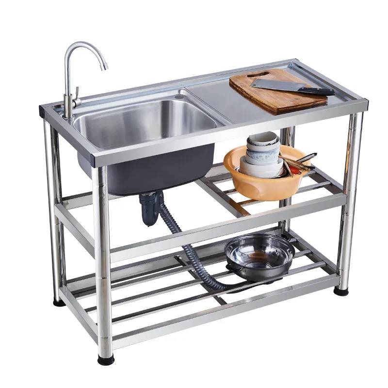 OEM Square Stainless Steel Kitchen Sink Single Bowl Handmade Custom Size Factory Suppliers