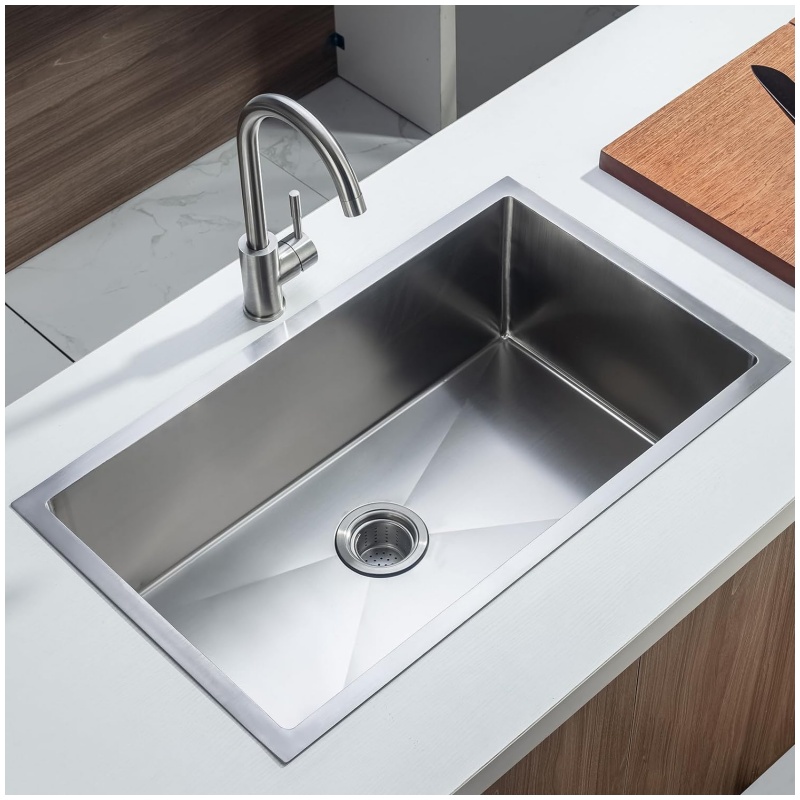 Customized Kitchen Sink Stainless Steel Handmade Size Adjustable Drain Board