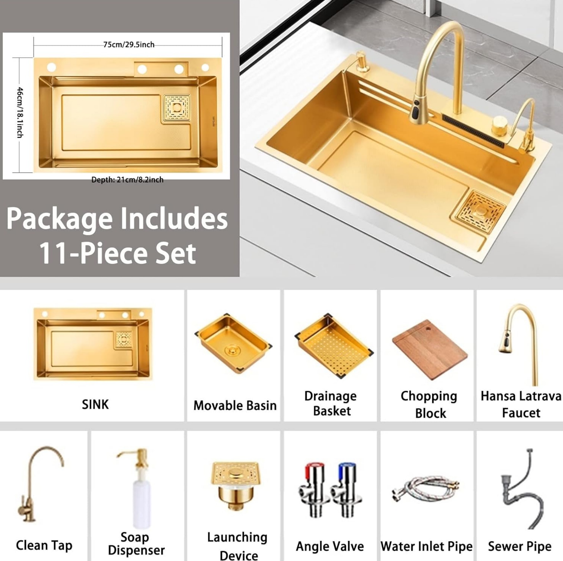 Stainless Steel Kitchen Sink for Commercial Grade Use Handmade Bowl Sink