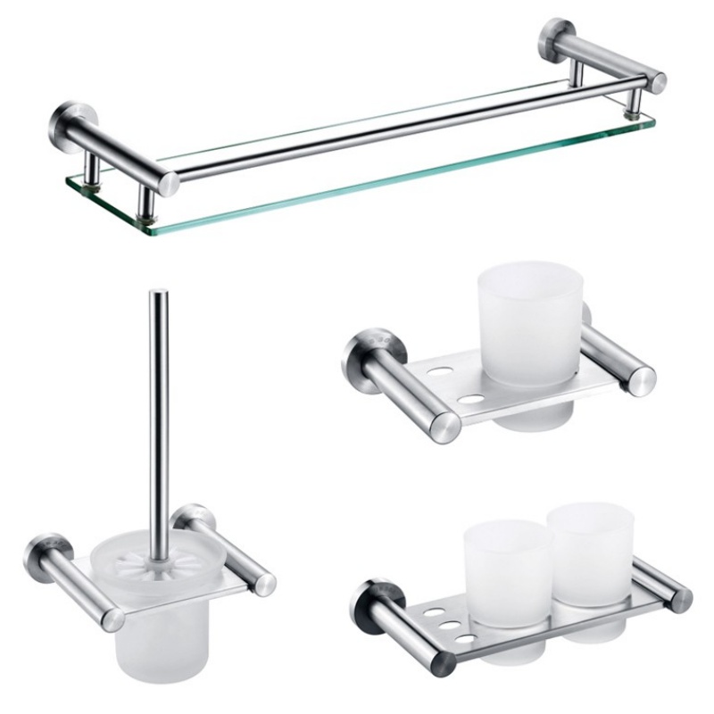 Modern Zinc Alloy Chrome Wall-Mounted Bathroom Accessories Set