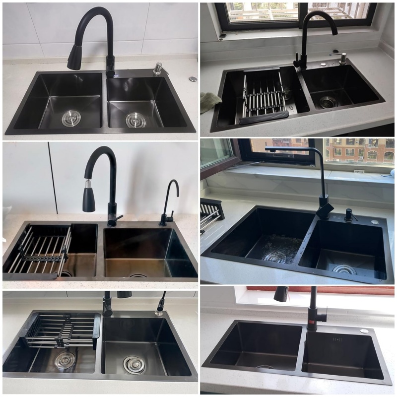 Customized Kitchen Sink Stainless Steel Handmade Size Adjustable Drain Board