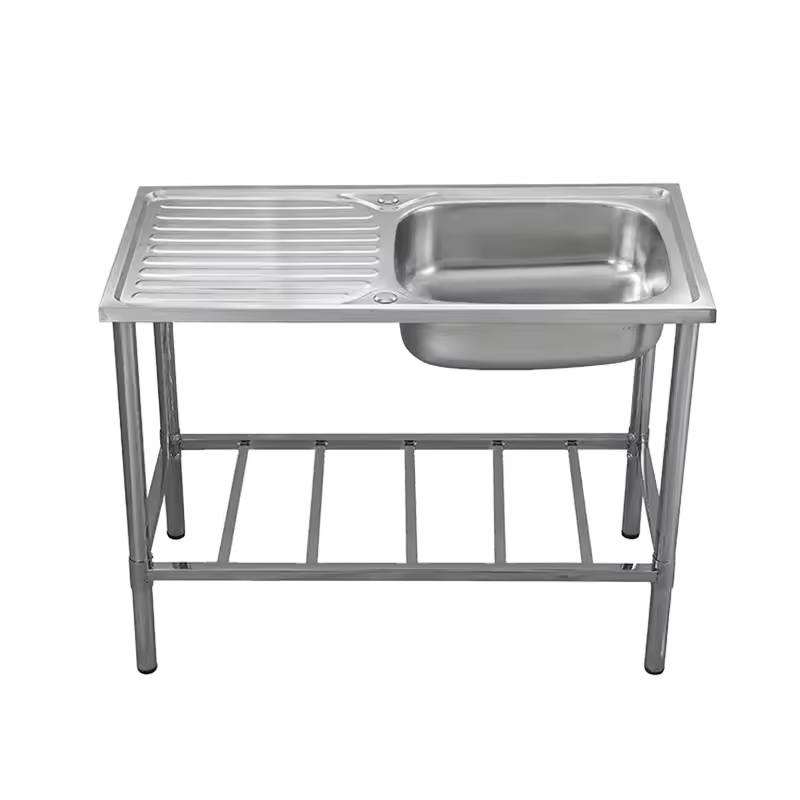 Factory Custom Size Square Stainless Steel Kitchen Sink Handmade Single Bowl Undermount Commercial Sink_copy