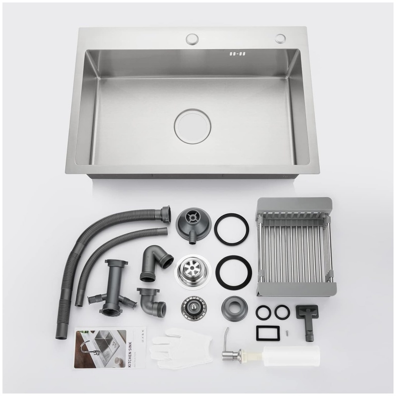 Undermount Stainless Steel Apron Farmhouse Handmade Smart Waterfall Multifunction Kitchen Sink