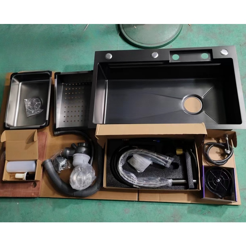 Factory Custom Size Square Stainless Steel Kitchen Sink Handmade Single Bowl Undermount Commercial Sink_copy