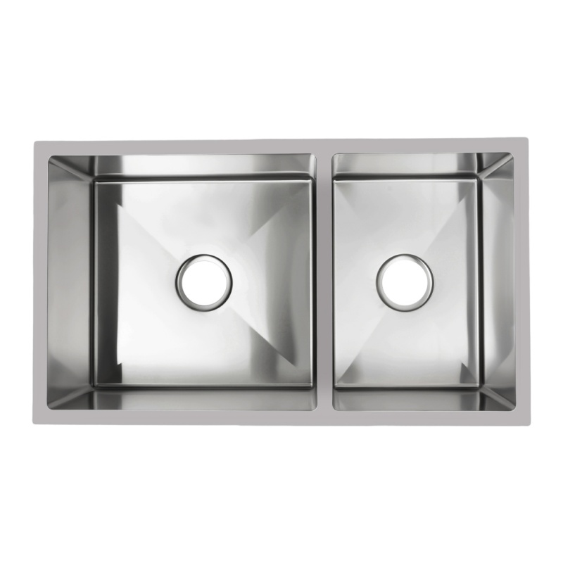 Contemporary Kitchen Sink Stainless Steel Square Handmade Basin Custom Size Premium Undermount Sink High End Kitchen Design