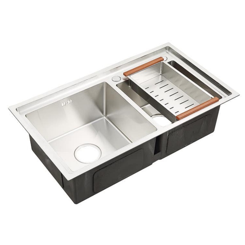 Factory Custom Size Square Stainless Steel Kitchen Sink Handmade Single Bowl Undermount Commercial Sink_copy