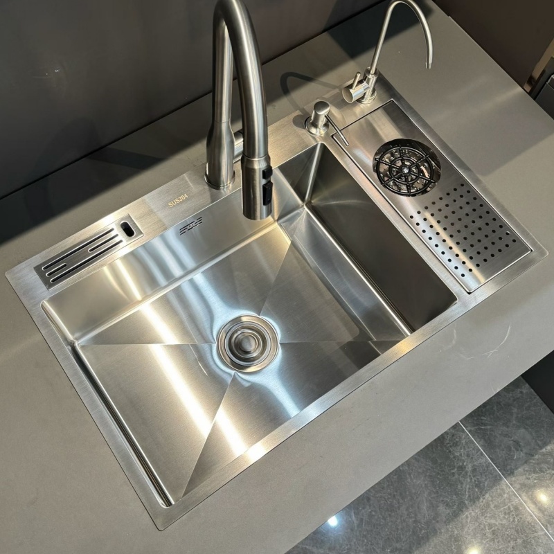 Premium Stainless Steel Kitchen Sink Handmade Square Undermount Sink Custom Size Deep Bowl Anti Scratch Luxury Kitchen Upgrade Supplier